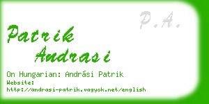 patrik andrasi business card